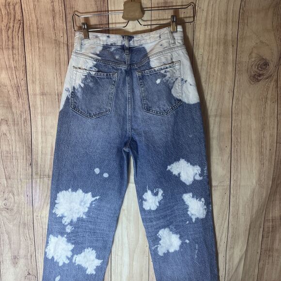 Pacsun Jeans Denim Size 28 High Rise 90s Boyfriend Bleached Tie Dye Baggy Loose - Picture 9 of 10
